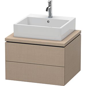 Duravit L-Cube Waschtisch-Unterschrank LC581507575 62 x 54,7 cm, leinen, für Konsole, 2 Schubkästen