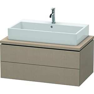 Duravit L-Cube Waschtisch-Unterschrank LC581807575 92 x 54,7 cm, leinen, für Konsole, 2 Schubkästen