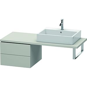 Duravit L-Cube Unterschrank LC583700707 52 x 54,7 cm, betongrau matt, für Konsole, 2 Schubkästen