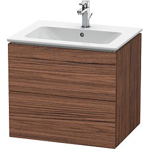 Duravit L-Cube Waschtisch-Unterschrank LC624002121 62 x 48,1 cm, nussbaum dunkel, 2 Schubkästen, wandhängend