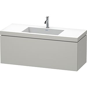 Duravit L-Cube Waschtisch-Unterschrank LC6919O0707 120 x 48 cm, 1 Hahnloch, betongrau matt, 1 Auszug