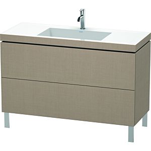 Duravit L-Cube vanity unit LC6939O7575 120 x 48 cm, match2 tap hole, linen, 2 2000