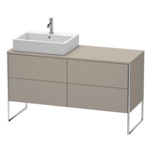 Duravit XSquare Waschtisch-Unterschrank XS4923L4343 1400x538x548mm, 4 Auszüge, links, Basalt matt