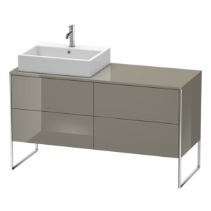 Duravit XSquare Duravit XSquare XS4923L8989 1400x538x548mm, 4 pull-outs, left, flannel gray high gloss