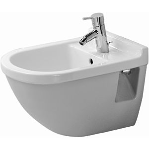 Duravit Starck 3 Wand Bidet 22301500001 weiss, wondergliss, mit Hahnloch und Überlauf