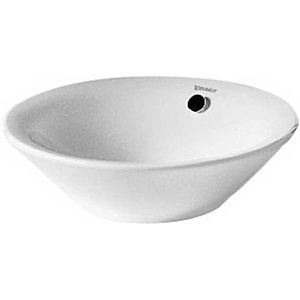 Duravit Starck 1 Aufsatzwaschtisch 04085300001 Ø 53 cm, weiss WonderGliss, mit Überlauf