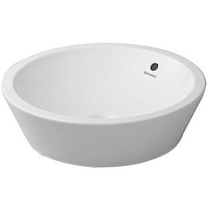 Duravit Starck 1 Aufsatzwaschtisch 0447530000 Ø 53 cm, weiss, mit Überlauf, ohne Hahnloch