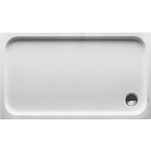 Duravit de douche rectangulaire D-Code version encastrable 720098000000001 1300 x 750 mm, blanc avec antidérapant
