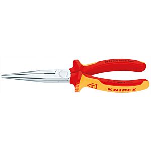 KNIPEX flat-nose pliers with cutting edge 2616200, 200mm multi-component handles 200mm KNIPEX