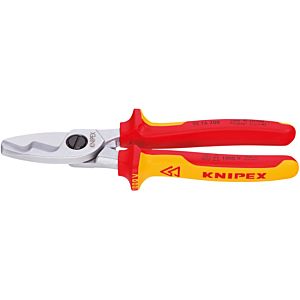 KNIPEX Kabelschere 9516200 Mit Doppelschneide, 200mm Mehrkomponenten-Griffen