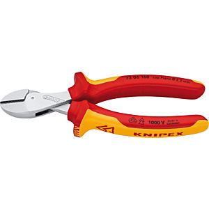 Pince coupante diagonale compacte KNIPEX X-Cut 7306160, 160 mm, poignées en plastique à grande vitesse KNIPEX