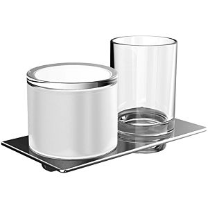 Emco Art liquid soap Art / glass holder 163100102 chrome