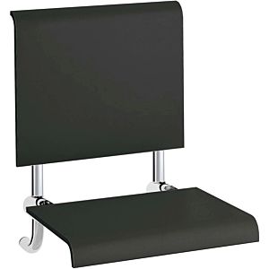 Emco System 2 355121201 Siège à accrocher (siège plastique), noir, seulement avec 3551 001 00/01/02 et 3570 001 00/02-09