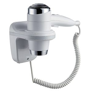 Sèche-cheveux Emco System 2 355913902 blanc , 1600 W, modèle mural, connexion fixe