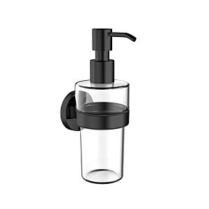 Emco Round C liquid soap dispenser 432113302 black, wall-mounted, plastic