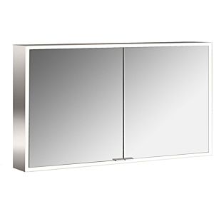 Emco prime surface-mounted illuminated mirror cabinet 949706384 1200x700mm, 2 doors, aluminium/white