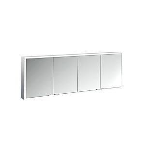 Armoire à miroir éclairée en saillie Emco prime 949706389 2000x730mm, 4 portes, aluminium/blanc