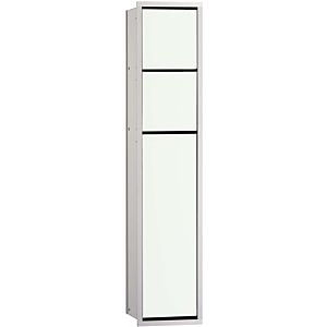 Emco Asis 150 Unterputz WC-Bürstengarnitur 975027450 809 mm, Türanschlag links/rechts, aluminium/weiß