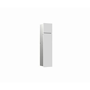 WC encastré Emco Asis pure garniture de toilette 975551301 170x730mm, charnière de porte à droite, avec compartiments, blanc mat