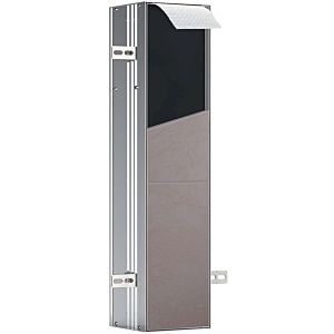 Emco Asis plus concealed toilet brush set 975611013 110 13, door hinge right, aluminum, 658 mm, door tiled