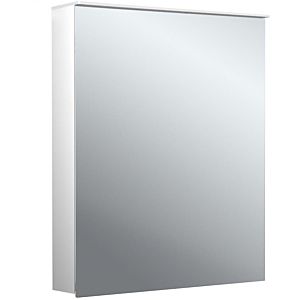 Emco flat 2 design surface-mounted illuminated mirror cabinet 979706401 600x711mm, LED, with light sail, 1-door, aluminum