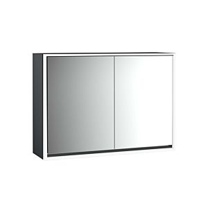 Emco Loft surface-mounted illuminated mirror cabinet 979813312 1000x733mm, LED, 2-door, black/mirror