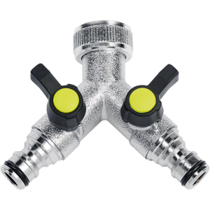 Ewuaqua 2 voies 73465C avec raccord de tuyau, 3/4 &quot;, chromé