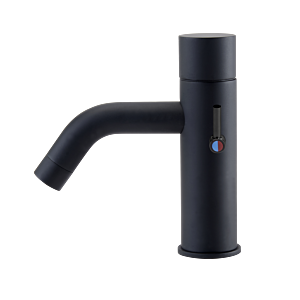 Fukana eLine infrarouge mitigeur lavabo 1996063F02 noir, avec mélangeur, pour fonctionnement sur secteur, sans contact