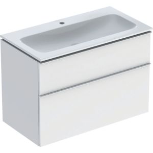 Geberit iCon washbasin with vanity unit 90 cm 502337013 Washbasin set 90x63x48cm, white, body / handle matt white