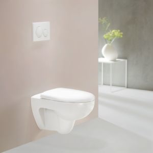 Geberit Renova set WC suspendu à fond creux avec abattant 500801001 sans rebord, blanc