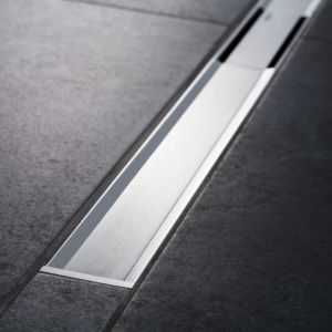 Caniveau de douche Geberit CleanLine 20 154461KS1 en acier inoxydable brossé, 30 - 110 x 4,3 cm