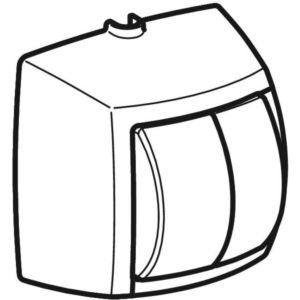 Geberit Handdrücker 2-Mengen-Sp. zu WC-Strg. 240584111 mit pneumatischer Spülausl. weiß-alpin