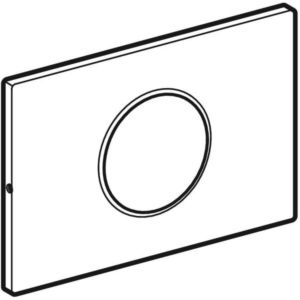 Geberit BetPl. Sigma10 to WC ctrl. with 242792SN1 electron. Sp-Ausl. Stainless Steel screwed