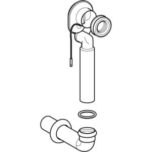 Raccord d&#39;aspiration Geberit pour commande d&#39;urinoir 599067000 type 500, sortie vers le bas