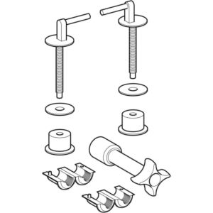 Geberit Renova Scharnier-Set 598161000 weiß, für WC-Sitz