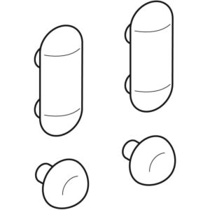 Geberit jeu de tampons 598048000 pour abattants de toilettes