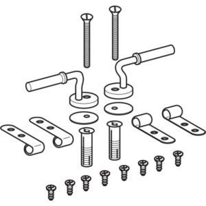 Geberit hinge set 598090000 chrome-plated, for WC seat