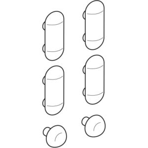 Geberit Renova jeu de tampons 598123000 pour abattant de toilettes