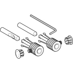 Geberit Befestigungsset für Wand-WC-/Bidet 597182000 Befestigung von der Seite