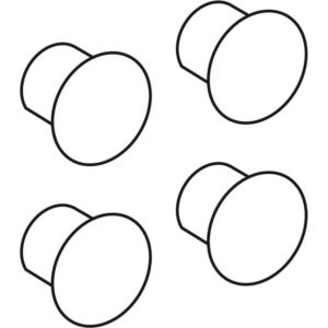 Tampon enfichable Geberit pour façades de tiroirs et portes 244447001 (4 pièces) d6