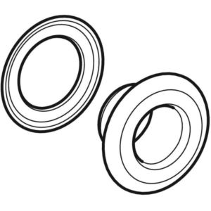 Geberit seal flange overflow head 241713111 Push Control, white-alpine