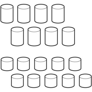 Geberit set of damping caps 242205001 for prefabricated stainless steel kit