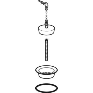 Robinet de vidange Geberit avec bouchon de vanne, pour bonde d&#39;évier 242086001