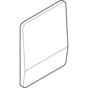 Geberit cover plate made of chrome steel for 240150001 Urinal control VS