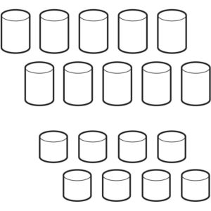 Geberit jeu de capuchons amortisseurs 242206001 pour ensemble préfabriqué en acier inoxydable EM
