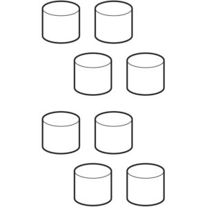 Geberit set of damping caps creative for 242208001 prefabricated building set, tileable and individual
