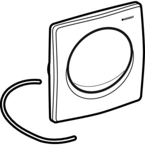 Geberit UR BetPl., pneumatic 241319461 Design Samba , plastic, chrome-plated