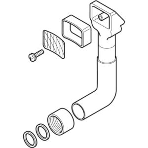 Geberit overflow set, for 242083001 Geberit sink connection