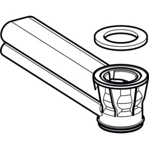 Geberit connection housing with overflow, for 242117001 washbasin connection Clou