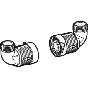 Geberit Grundkörper Zulauf zu Urinalsteuerung 242528001 mit elektronischer Spülauslösung